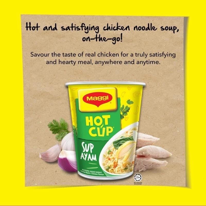 Product Introduction of MAGGI Three Flavors HOT CUP Noodles 60G(CUPS) 1