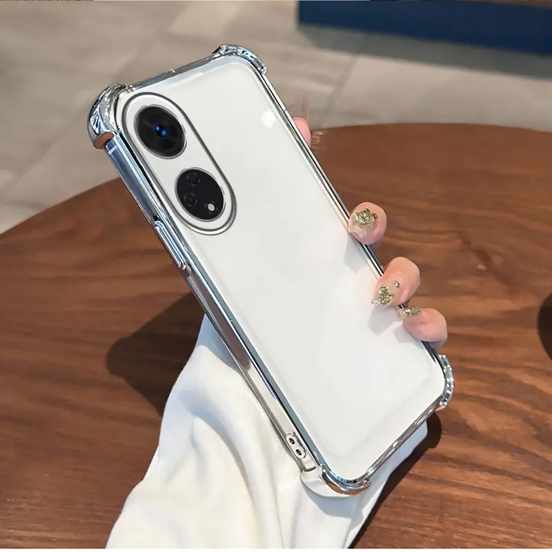 Ốp Điện Thoại, Ốp Cho OPPO A78 5G, Reno 8T 5G, Reno 8T 4G, Túi Khí Từ Tính Không Dây Mềm Sang Trọng, Chống Sốc, Ốp Điện Thoại Trong Suốt, Ốp Điện Thoại Mạ Điện Tử Bốn Góc 6