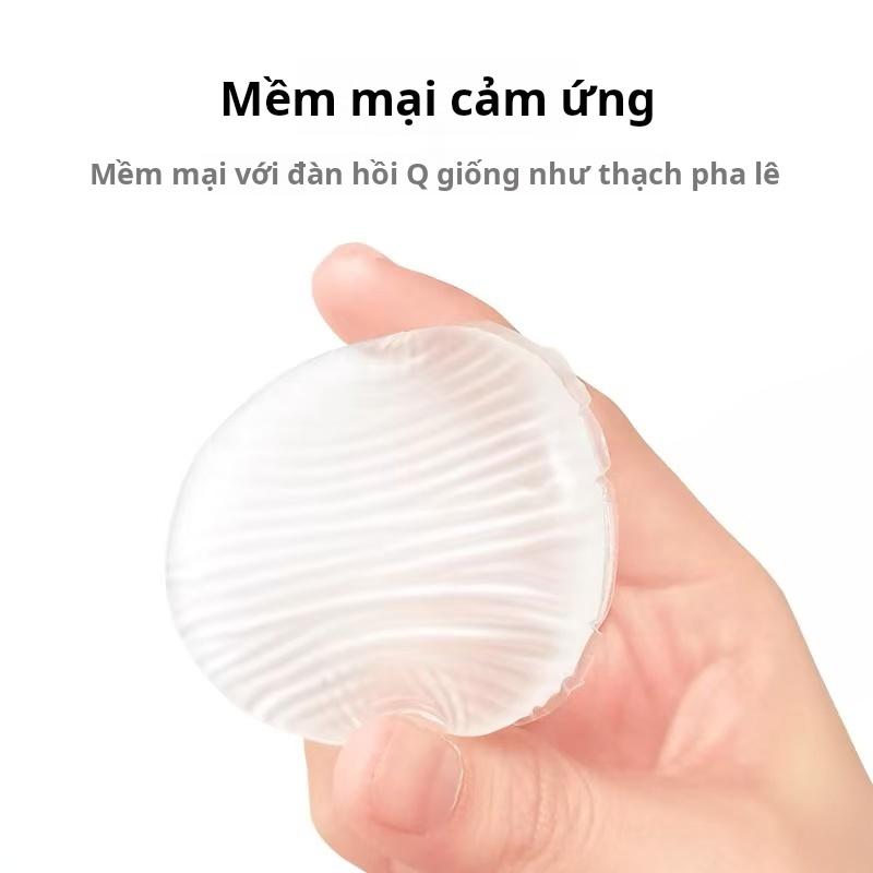 Bông Đánh Phấn Silicon, Trong Suốt, Bông Đánh Phấn Trang Điểm, Cho Kem Dưỡng Da Thể Và Kem BB, Sử Dụng Kép Khô Và Ướt, Thích Hợp Cho Quần Áo, Bọt Biển Thạch, Bông Đánh Phấn Trang Điểm 2