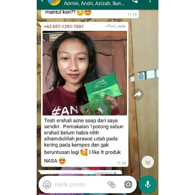 Sabun Wajah Erhsali Acne Soap Eaafs Original Nasa perawatan jerawat 3