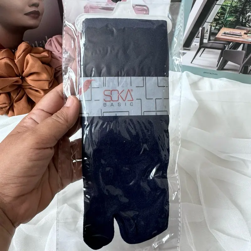 Kaos Kaki Soka Jempol Polos Ukuran L-XL untuk Muslim - Kaos Kaki Soka Polos Panjang Ukuran L XL 4