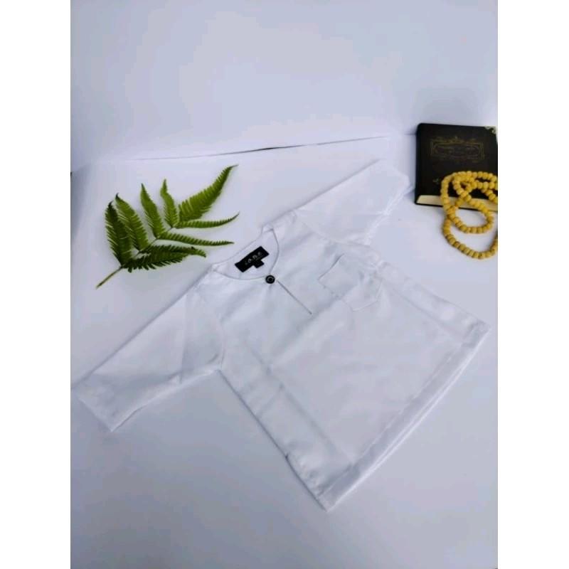 baju koko atasan anak bayi laki laki usia 1-6 tahun Abu Hijau Putih Hitam Merah Katun Toyobo Nyaman Kerah Muslim 5