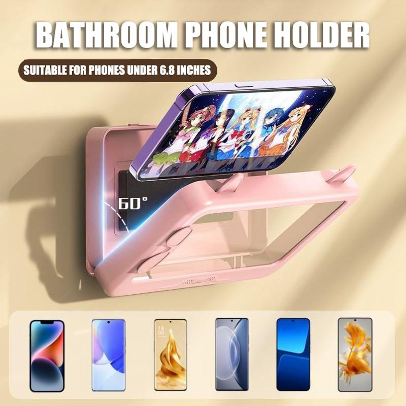 Ốp Điện Thoại Chống Nước, Bán Buôn, Giá Đỡ Điện Thoại Trong Phòng Tắm, Cho Điện Thoại Di Động, Giá Treo Tường Phòng Tắm, Bảo Vệ Chống Sương Mù, Phụ Kiện