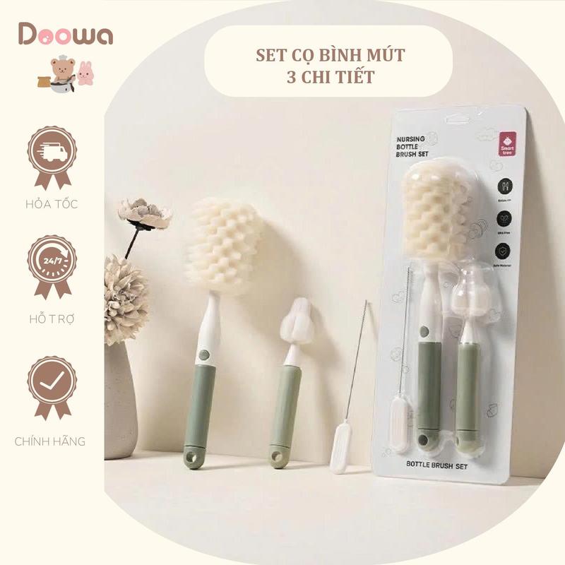 Set Cọ Rửa Bình Sữa Mút Xốp Hàng Xuất Hàn Cao Cấp Giúp Làm Sạch Hiệu Quả Và Tiện Lợi