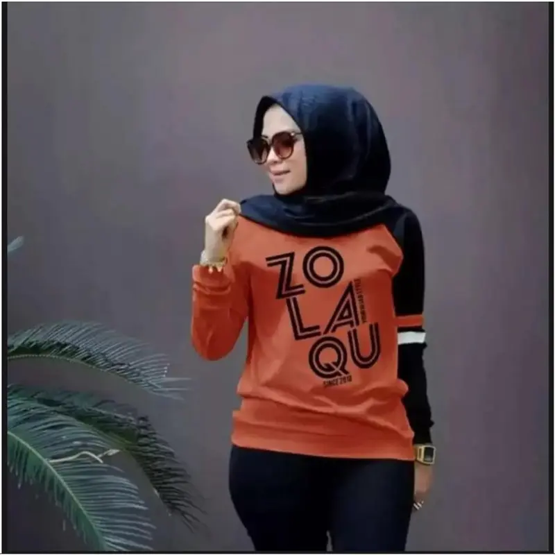 KAOS LENGAN PANJANG ZOLAQU KAOS HIJAB PANJANG M - L - XL - XXL BAJU CEWEK ZOZOLAQU KOMBINASI 7
