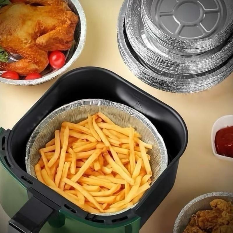 [ set 50 chiếc ] lót bạc nhôm - lót giấy nồi chiên không