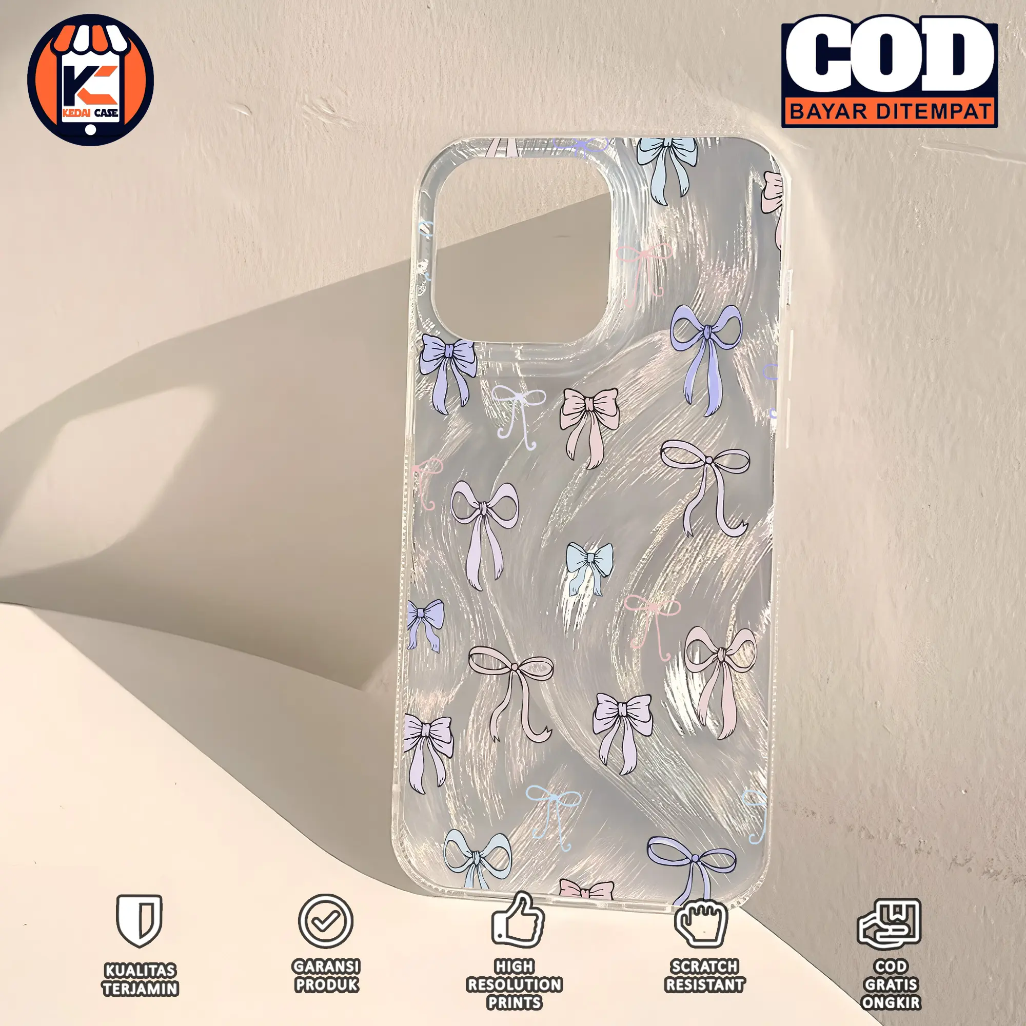 Case Hologram Feather Brush Motif PITA All Type Hp OP** VI*O INF*X RE*LME S*MS*NG IPH*NE X*AOMI TECNO Casing Shimering Acrylic Glossy Tebal