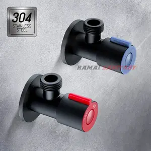 Stop Kran Hitam Toilet Keran Shower Bidet Wastafel