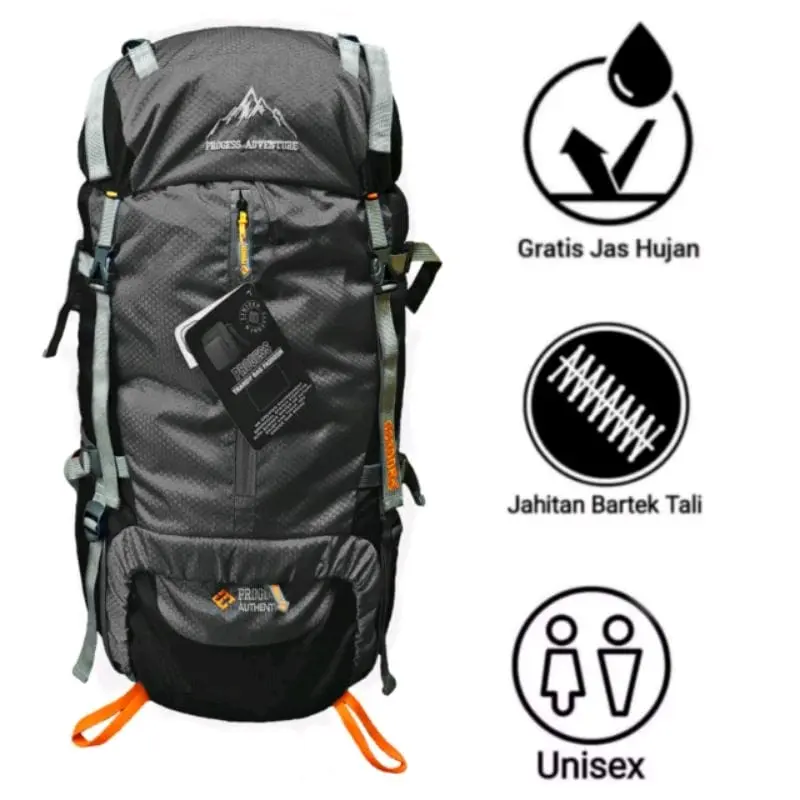 Tas Gunung 60 liter Proges Adventure - Tas Ransel Hiking - Tas Carrier