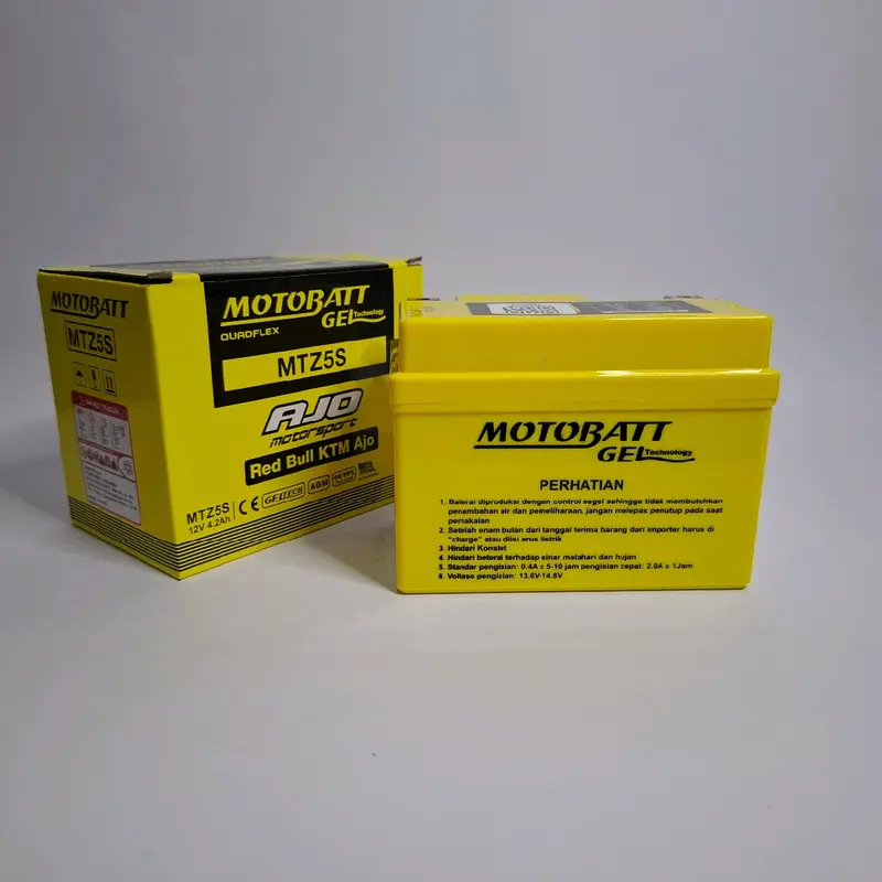 Aki Motor Yamaha Mio Soul, Vixion, Xeon, Fino, X-ride, MOTOBATT MTZ5S GEL/Aki Kering 3