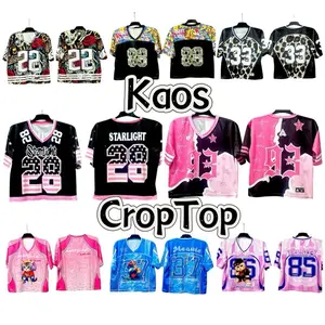 New..New..New Croptop JERSEY motif Cewek Bahan Adem Nyaman Pakai
