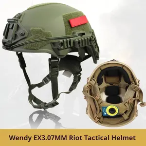 Tactical Wendy Helmet 3.0 Airsoft Gear with Double Spongy Pad Hanging Suspension System And Chin Strap MICH Training Version - Sponge Pad BK