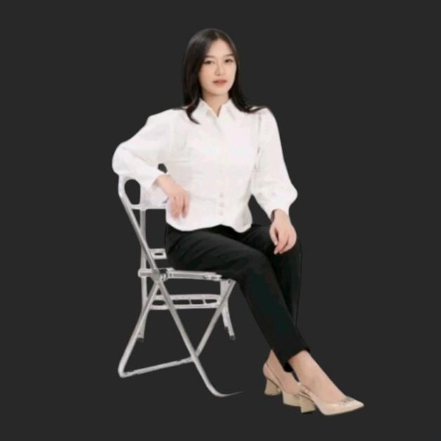 SHINJAU BLOUSE_Halinka Shirt_Kmeja Wanita Basik Linen premium Baju Panjang 2