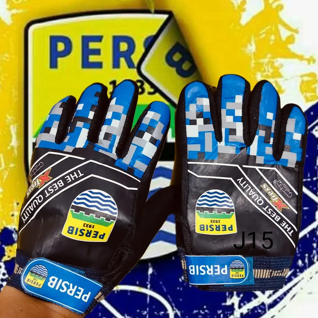 sarung tangan klub sepak bola persib,persija,logo luar dan lokal untuk anak usia 6 sampai 13 tahun