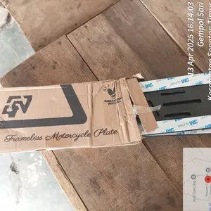 Tempat Plat Nomor FRAMELESS PLATE / Cover Tempat Plat Nomor Frameless Tanpa Bingkai Plate Full 1 Set Depan Belakang Universal aksesoris tempat plat nomor Kendaraan Motor Motorcycle