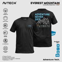 Gambar AVTECH - T-Shirt Kaos Lengan Pendek Pria Wanita Outdoor Casual Cotton Combed - EVEREST MOUNTAIN - Hitam, M dari Avtech Adventure Technology Kota Administrasi Jakarta Timur 1 Tokopedia