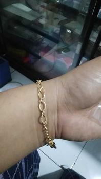 Product Review of gelang tangan rantai dewasa nori ukir krincing titanium motif from A**N A**N 1