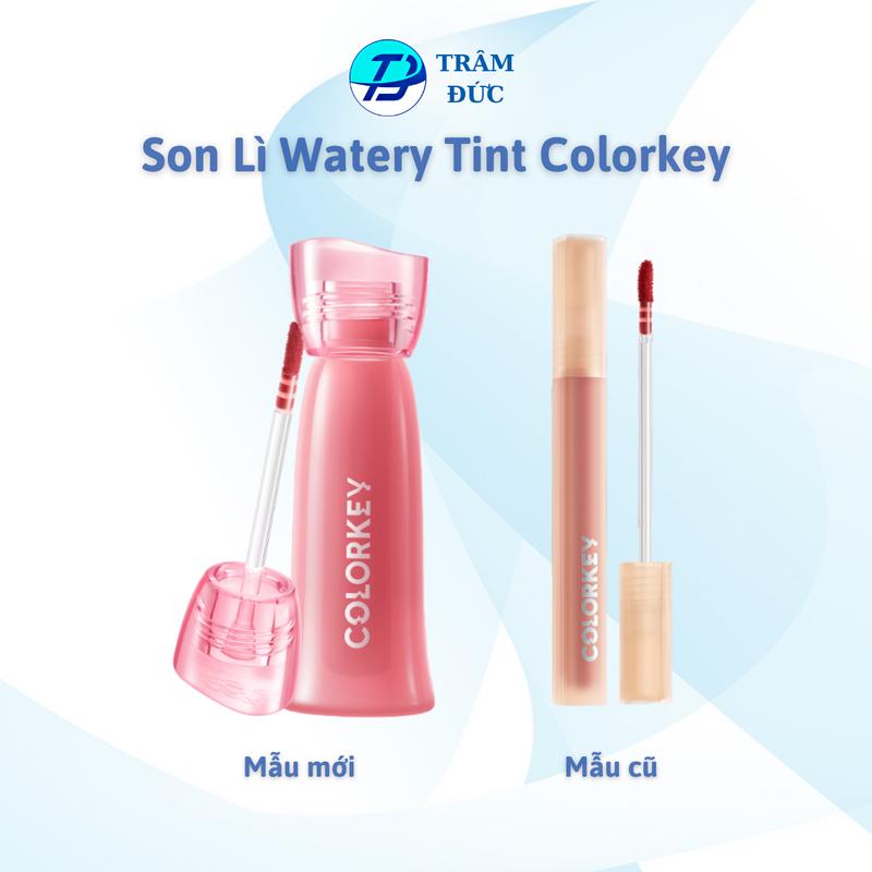  Colorkey Son Lì Watery Tint Lì Mịn Nhẹ Môi Không Dính Lâu Trôi Dưỡng Ẩm Son Môi Lì 2.5g Mẫu Mới & Cũ 