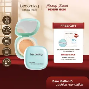 [NEW LAUNCH] becoming Bare Matte HD Cushion Foundation | Tahan Up To 12 Jam