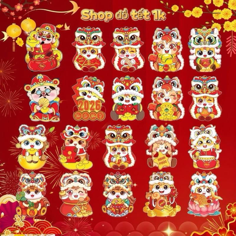 Sét 100 Bao Lì Xì Chibi Lấp Lánh Phản Quang Mix Nhiều Mẫu Khác Nhau