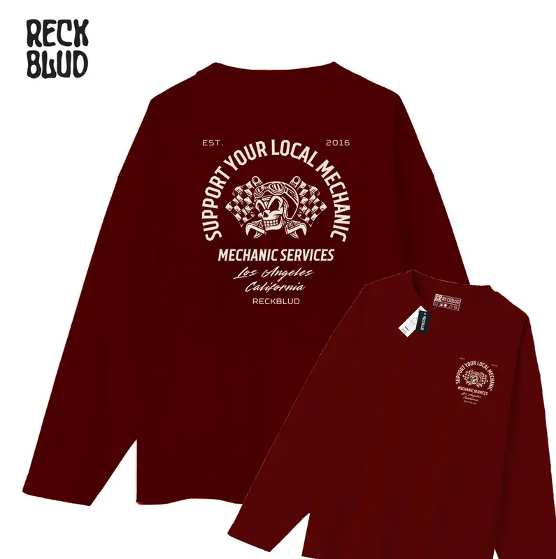 Reckblud - T-Shirt Kaos Lengan Panjang SYLM DB Reckblud Print 100% Cotton 24s Unisex 02 8
