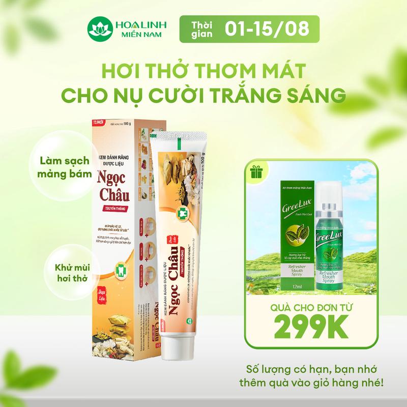 Kem đánh răng dược liệu Ngọc Châu truyền thống 100g
