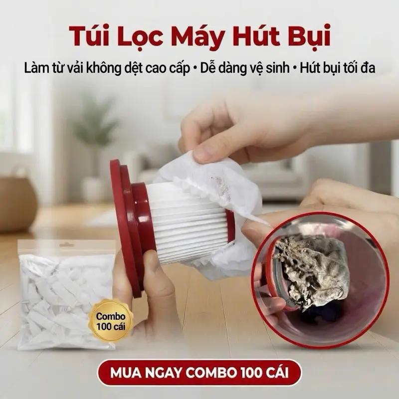 100 Chiếc Lưới Lọc Máy Hút Bụi Gia Đình Dùng Một Lần - Vỏ Lọc Bụi - Túi Chống…