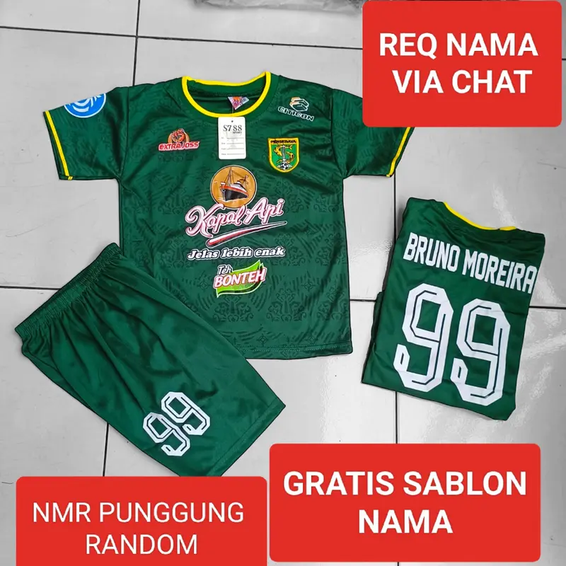 baju bola persebaya/setelan baju persebaya surabaya usia 1-12thn 0