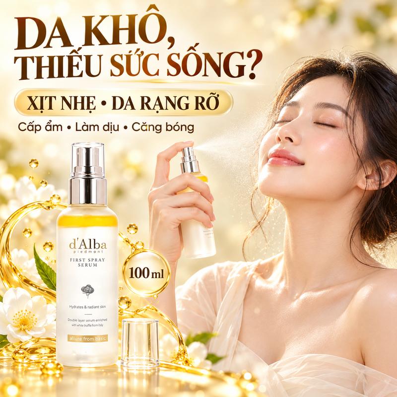 Xịt khoáng d'Alba Truffle Spray Serum100ml