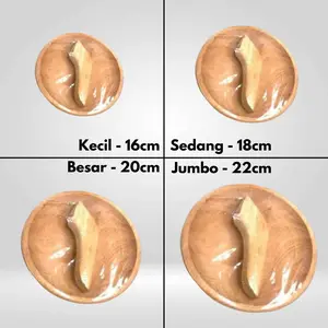 Cobek + Ulekan (1 SET) Sambal Kayu Ukuran Kecil, Sedang, Jumbo | Cobekan Sambel Kitchenware