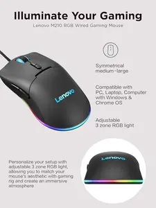 [ PROMO ] Lenovo M210 RGB Gaming Mouse /Mousepad Lenovo