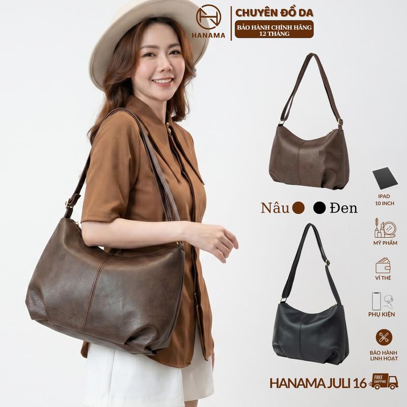 [DAILY_HANAMA]_Hanama Túi Tote Basic JULI16 Da Bag Đen Nâu Size 38cm Chất Liệu PU Bền Đẹp Dễ Vệ Sinh Phù Hợp Đi Làm Đi Học Đi Chơi