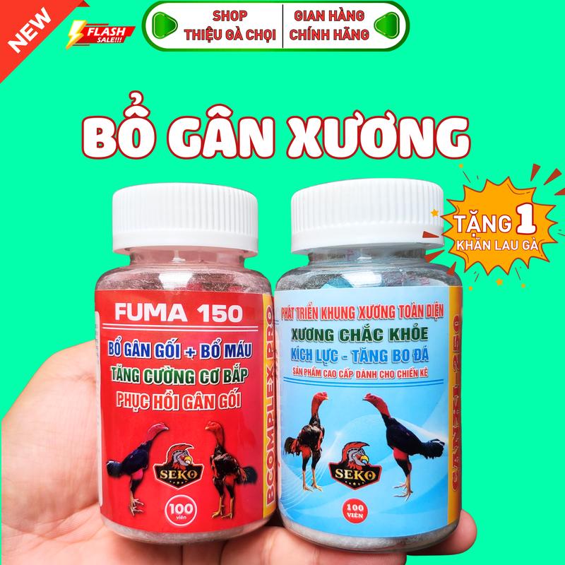  TẶNG 1 KHĂN  Combo BỔ GÂN XƯƠNG SEKO tăng gân gối kích lực tăng bo lì đòn dùng cho gà chọi gà tre 