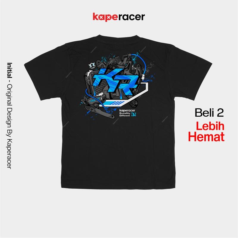 Kaperacer kaos 2 stroke 4 stroke Initial Pendek Combed Sablon DTF 0
