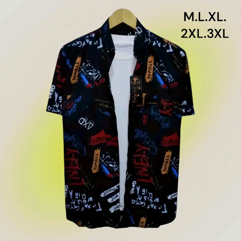 TERBARU KEMEJA MOTIF PRIA DEWASA / HEM PRIA CASUAL MOTIF / KEMEJA HAWAI KEMEJA SANTAI TERBARU Pendek rapi y Baju Kain Katun  Fit Cowok 1