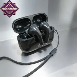 Teknologi Peredam Bising AI, embedrone 2026 NEW PHANTOM Earphone Nirkabel TWS, Baterai Awet Android Earpods, Bluetooth 5.4, Desain Ringan, Anti Air Olahraga