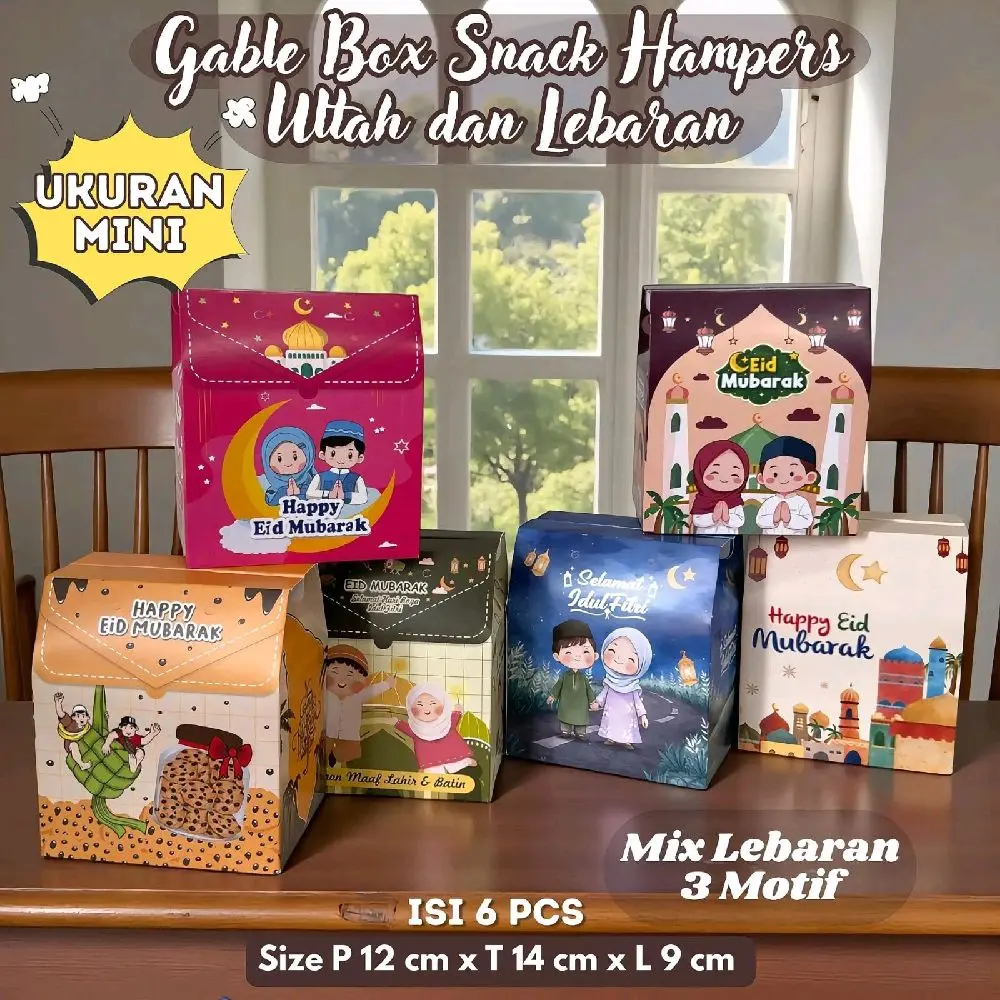 GABLE LEBARAN MIX MOTIF ISI 6Pcs