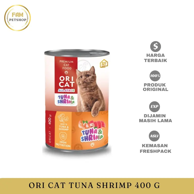 Ori Cat Kaleng 400gr Makanan basah Kucing Oricat 4
