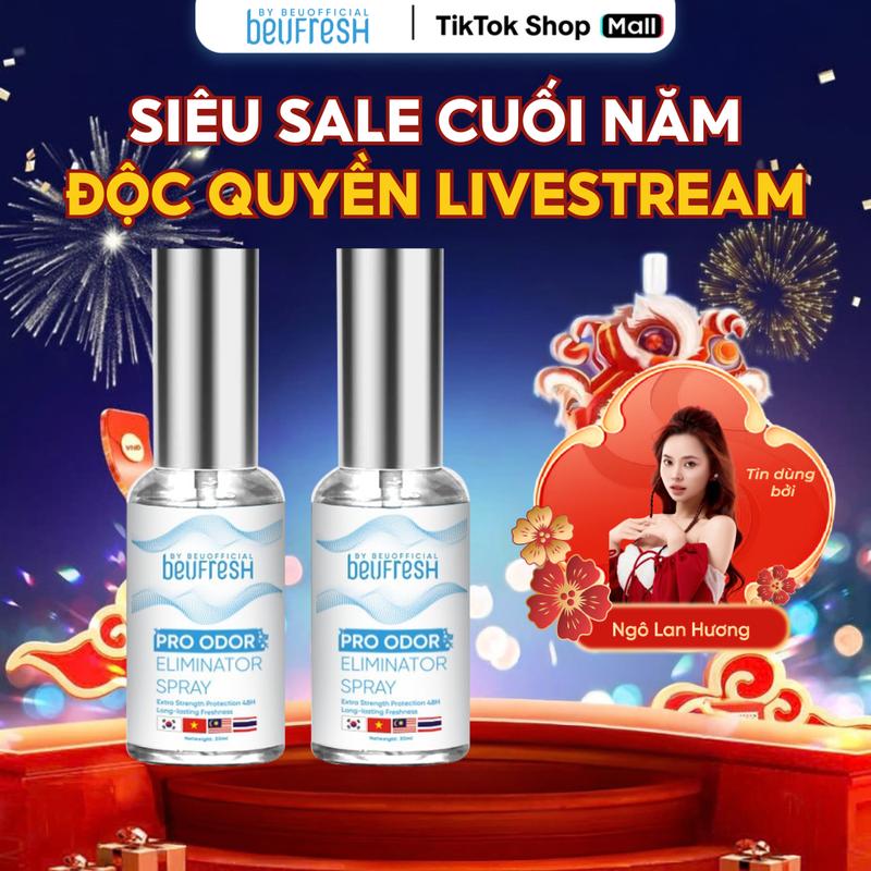   LIVE GIÁ HỜI_CHÍNH HÃNG _XNL821 COMBO 2 BEUFRESH PRO Xịt Khử Mùi Toàn Thân Cảm Giác Dễ Chịu Hỗ Trợ Giảm Thiểu Mồ Hôi Cho Nam Nữ beufresh xịt không ố vàng nách lăn 