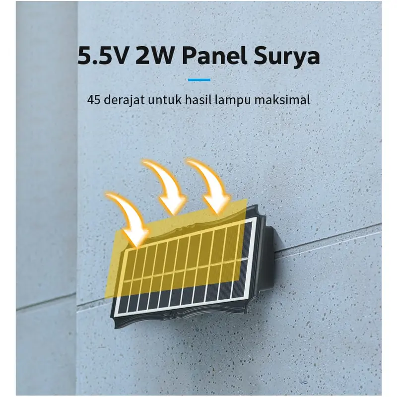 [BISA COD] Lampu LED Tenaga Surya Lampu Hemat Energi Lampu Anti Air Lampu Dinging Hias Taman Lampu Otomatis Solar Cell Panel 8 LED 3