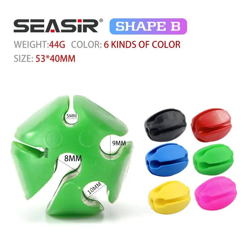 SEASIR-Bóng Cố Định Cho Cần Câu, Bảo Vệ Bóng Silicon, Giá Đỡ Chống Va Chạm, Dụng Cụ Rút Cần Câu, Nút Chặn, Phụ Kiện Câu Cá 4