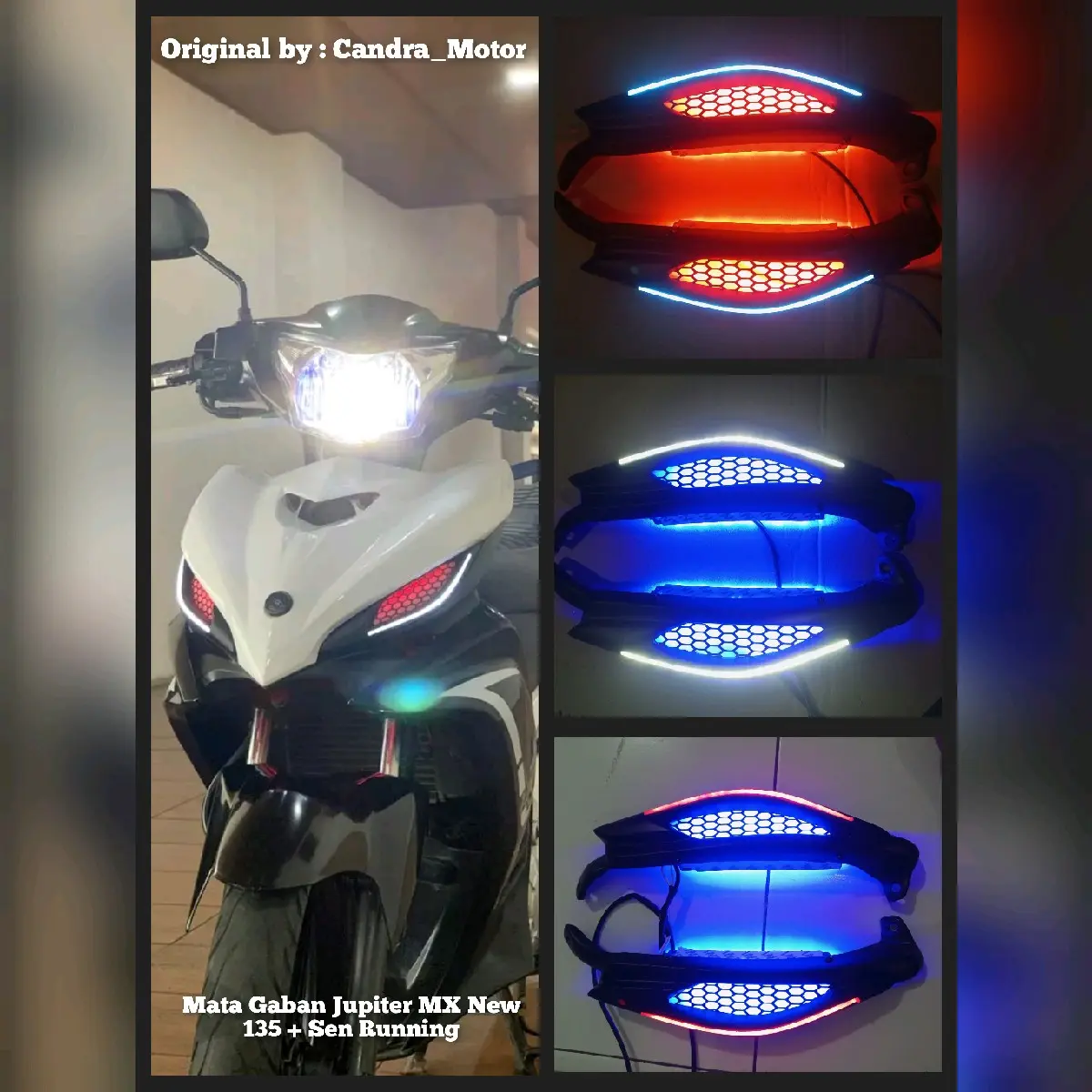Lampu mata gaban Motor Jupiter MX New 135 + Sen Running (Gratis Flasher)