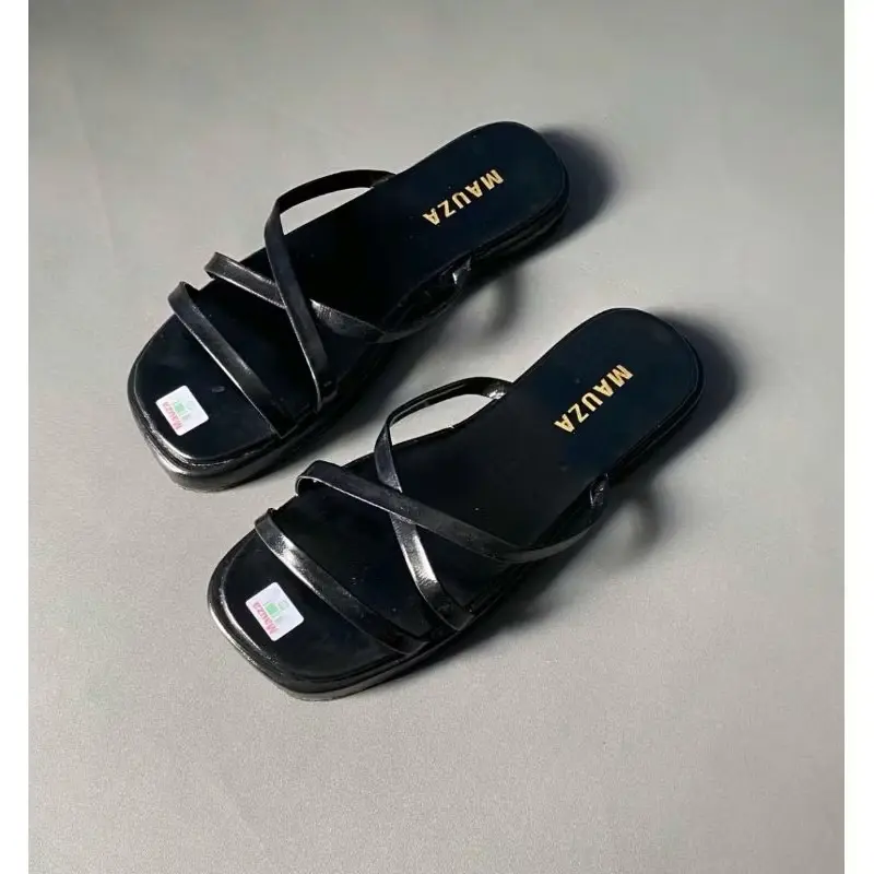 SANDAL SLIDE WANITA KEKINIAN Luar Ruang Sendal Flat Karet Selop Cewek