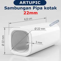 Gambar Sambungan Pipa Kotak 22 mm Plastik Konektor Pipe Kotak Kandang Ayam dari Artupic Peralatan Peternakan Kota Tangerang Selatan 3 Tokopedia