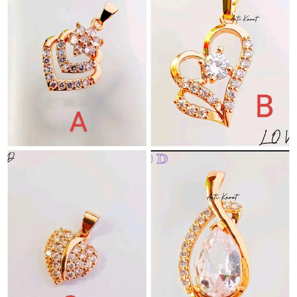 Perhiasan Fashion Wanita Liontin Kalung 4 Pilihan Motif Terbaru  Elegan