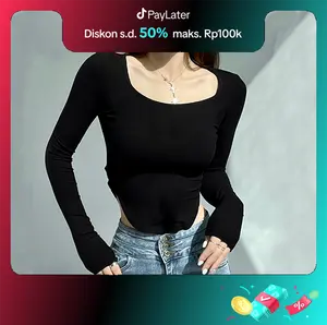 (PART 1) COD Square Neck Long Sleeve Shirt Blouse - WWC (PART 1) COD Square Neck Long Sleeve Shirt Blouse - WWC