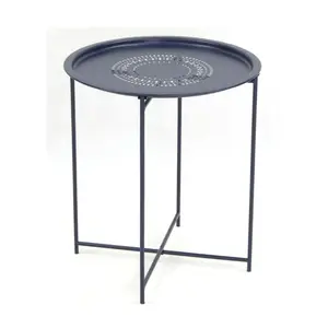 Soleil Meja Teras Dengan Tray - Biru Navy