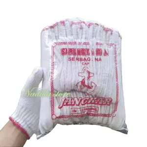 sarung tangan rajut putih tebal sarung tangan safety sarung tangan pekerja 1 pak 12 pasang