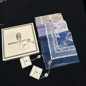 BUCKLE SCARVES BOX MOTIF PREMIUM HIJAB SEGIEMPAT JILBAB MOTIF PACKING BOX