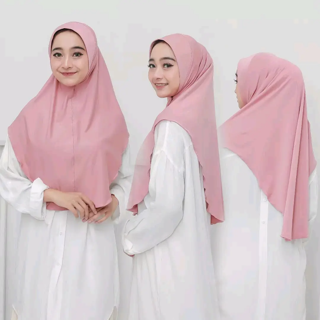 Hijab Bergo softpad size L/kerudung instans Lembut